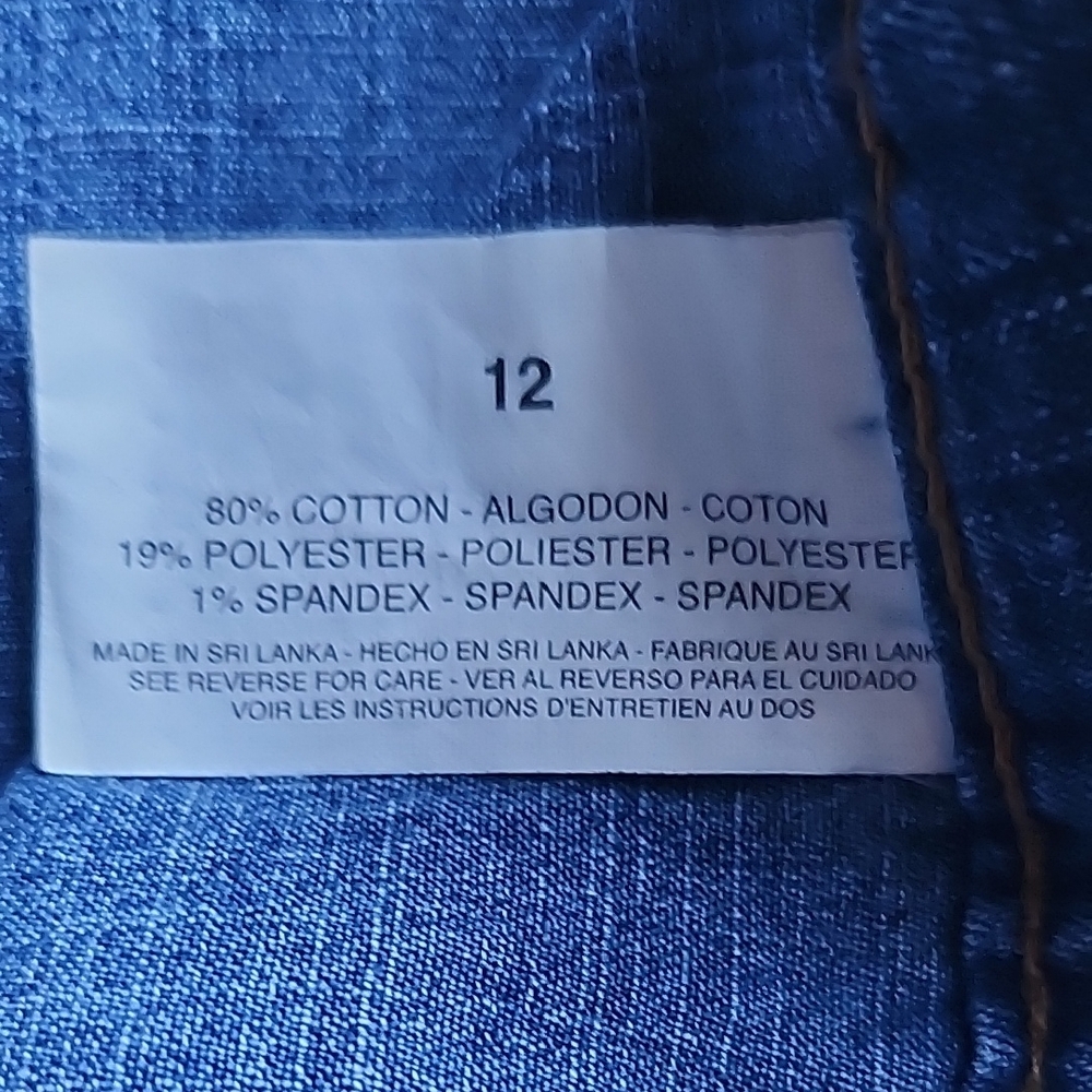 Gloria Vanderbilt Light Blue Denim Mini Skort - Picture 3 of 5